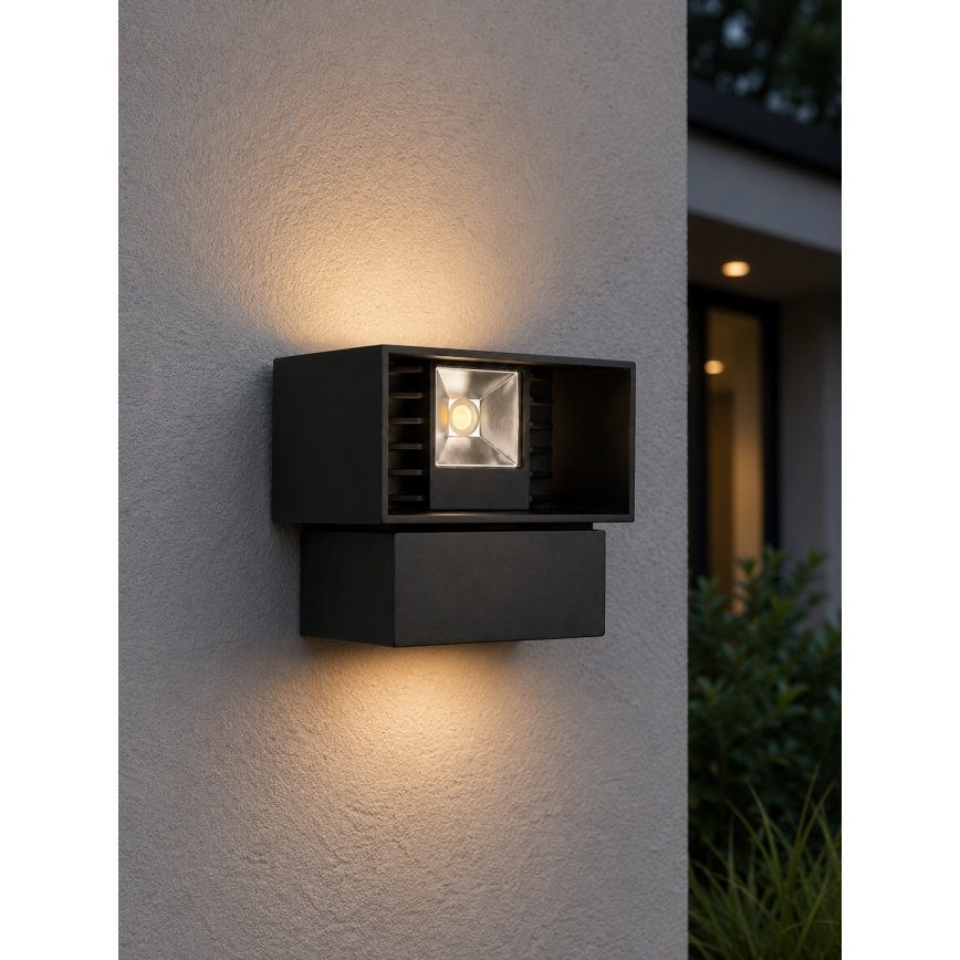 LED Vonkajšie nástenné svietidlo LED/6W/230V IP54 čierne