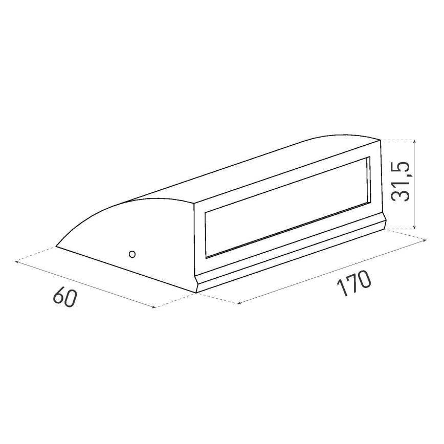 LED Vonkajšie nástenné svietidlo LED/6W/230V IP54