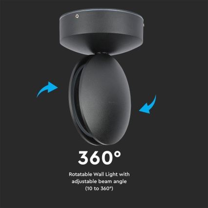 LED Vonkajšie nástenné flexibilné svietidlo LED/7W/230V 4000K IP65 čierna
