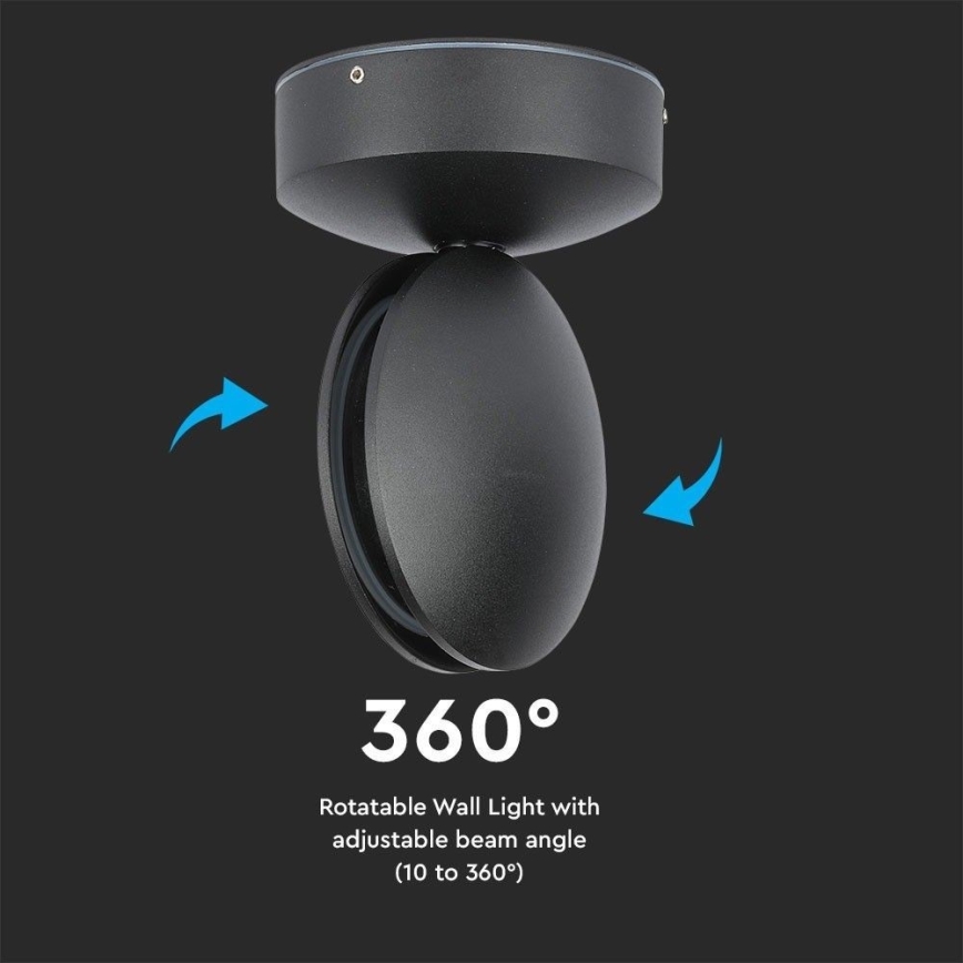 LED Vonkajšie nástenné flexibilné svietidlo LED/7W/230V 4000K IP65 čierna