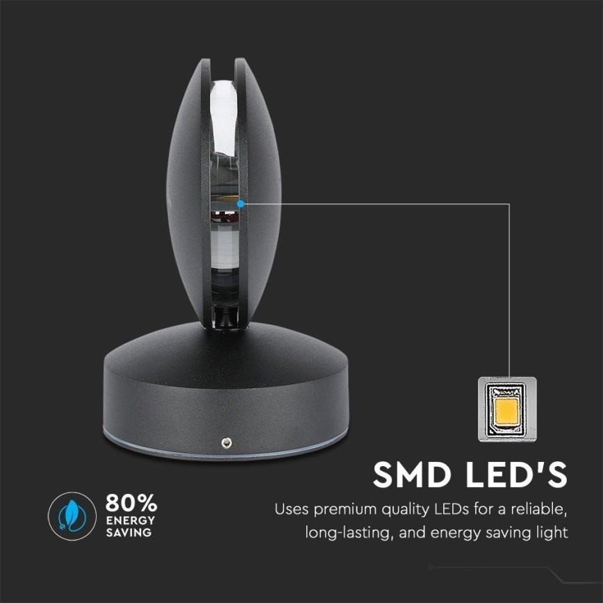 LED Vonkajšie nástenné flexibilné svietidlo LED/7W/230V 4000K IP65 čierna