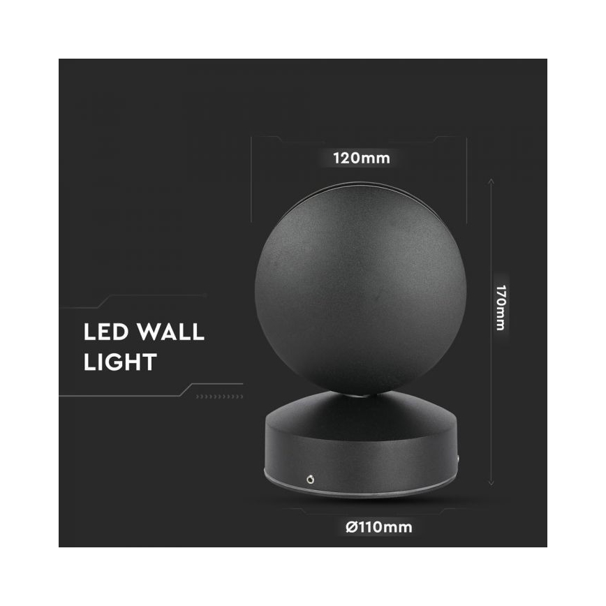 LED Vonkajšie nástenné flexibilné svietidlo LED/7W/230V 4000K IP65 čierna