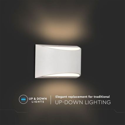LED vonkajšie nástenné svietidlo LED/9W/230V 4000K IP54 biele