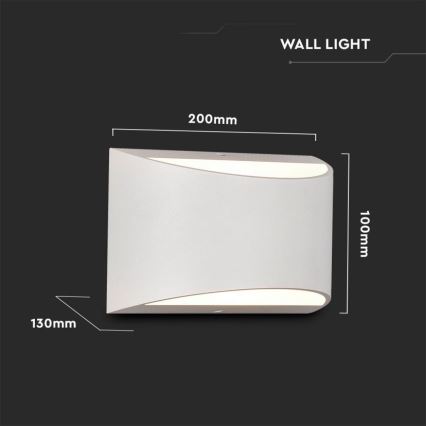 LED vonkajšie nástenné svietidlo LED/9W/230V 4000K IP54 biele