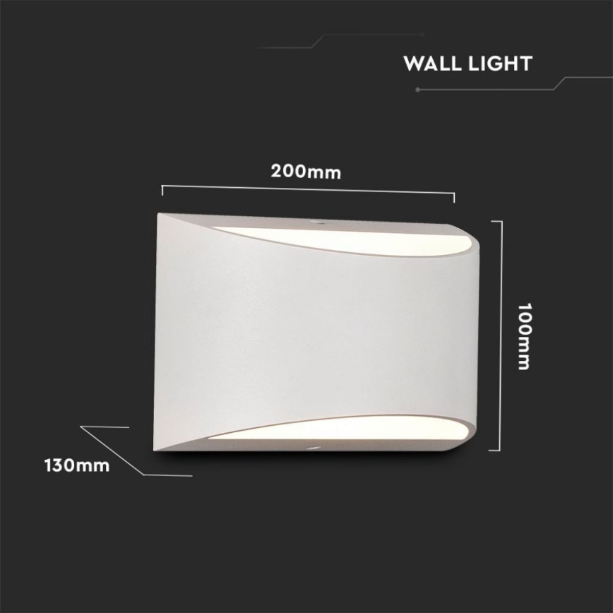 LED vonkajšie nástenné svietidlo LED/9W/230V 4000K IP54 biele