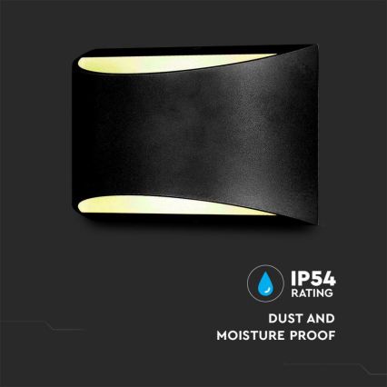 LED Vonkajšie nástenné svietidlo LED/9W/230V 4000K IP54 čierna