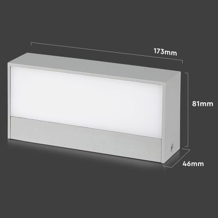 LED Vonkajšie nástenné svietidlo LED/9W/230V 6400K IP65