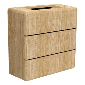 LED vonkajšie nástenné svietidlo LUXLINE LED/6W/230V 3000K IP54, dubové prevedenie