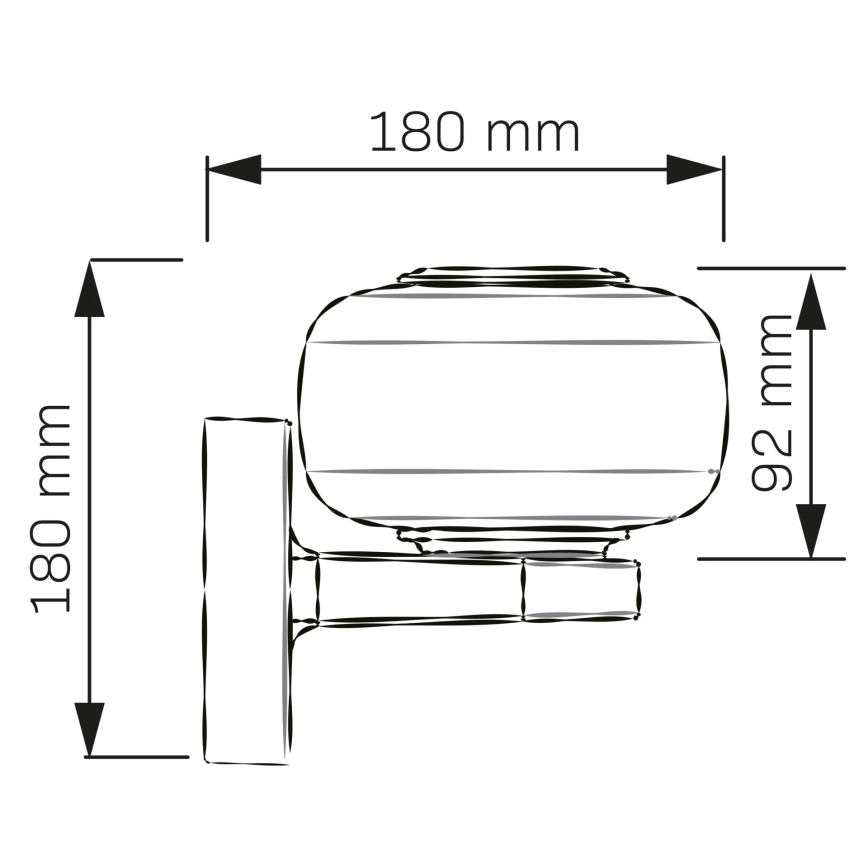 LED vonkajšie nástenné svietidlo MALAGA LED/12W/230V IP44 čierne