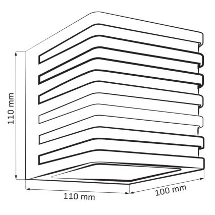 LED Vonkajšie nástenné svietidlo MAXWELL LED/10W/230V IP54 grafit