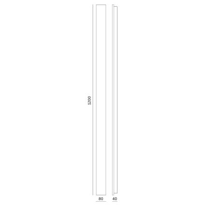 LED vonkajšie nástenné svietidlo MIRANA LED/25W/230V 4000K IP44 120 cm čierne