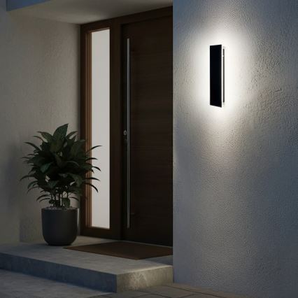 LED Vonkajšie nástenné svietidlo MIRANA LED/8W/230V 4000K IP44 30 cm čierne