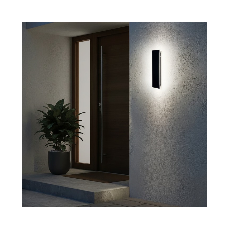 LED Vonkajšie nástenné svietidlo MIRANA LED/8W/230V 4000K IP44 30 cm čierne