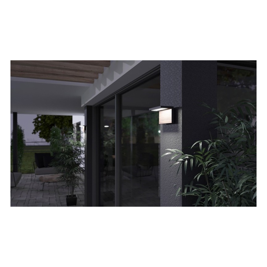 LED Vonkajšie nástenné svietidlo NATURA LED/12W/230V 4000K IP65 hnedá/antracit
