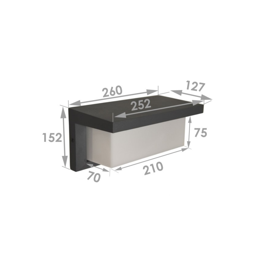 LED vonkajšie nástenné svietidlo NEELY LED/12W/230V IP54 čierne