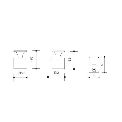 LED Vonkajšie nástenné svietidlo ORNELA LED/6W/230V 3000K IP54 hnedá