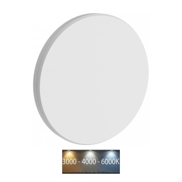 LED Vonkajšie nástenné svietidlo PIATTA LED/18W/230V 3000/4000/6000K pr. 25 cm IP44 biela