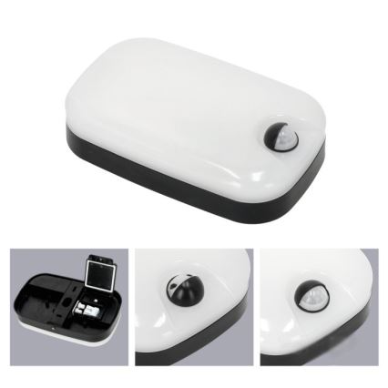 LED Vonkajšie nástenné svietidlo so senzorom pohybu a súmraku BAVANO LED/15W/230V 3000/4000/5700K IP54