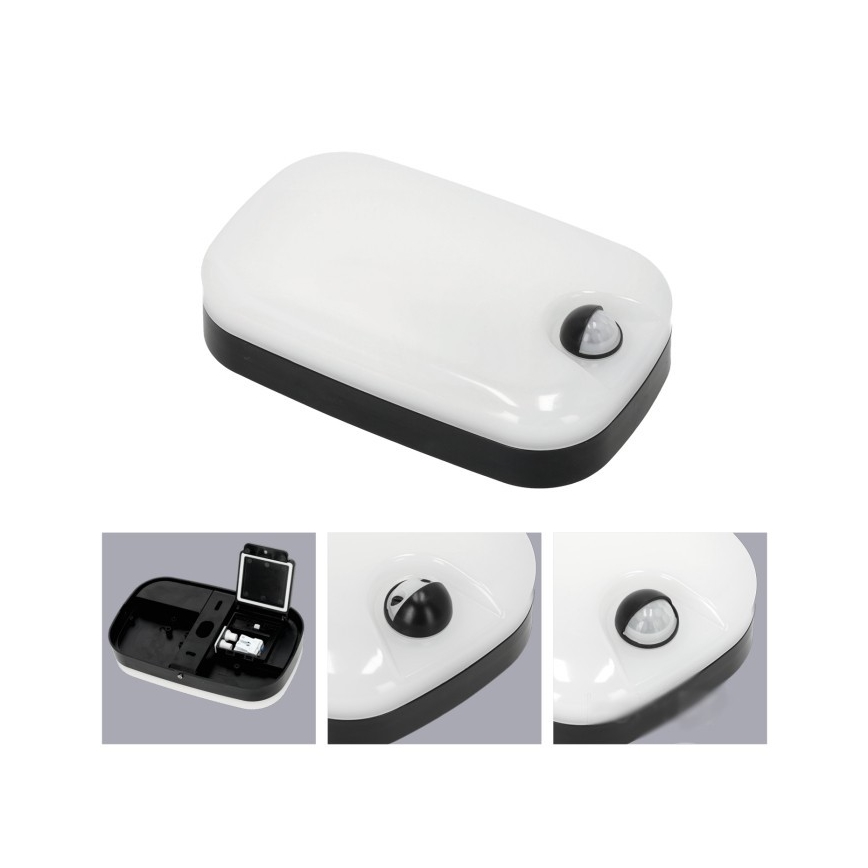 LED Vonkajšie nástenné svietidlo so senzorom pohybu a súmraku BAVANO LED/15W/230V 3000/4000/5700K IP54