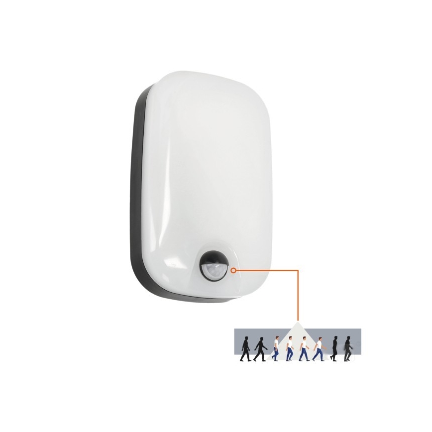 LED Vonkajšie nástenné svietidlo so senzorom pohybu a súmraku BAVANO LED/15W/230V 3000/4000/5700K IP54