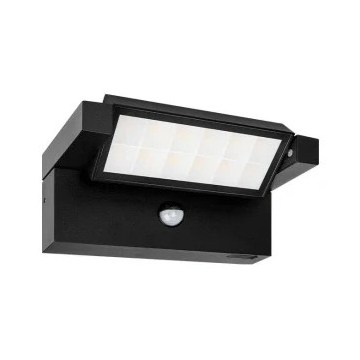 LED vonkajšie nástenné svietidlo s pohybovým a súmrakovým senzorom LED/20W/230V 3000/4000/6500K IP54 čierna