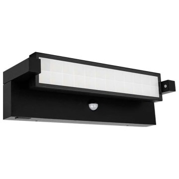 LED vonkajšie nástenné svietidlo s pohybovým a súmrakovým senzorom, LED/36W/230V, 3000/4000/6500K, IP54, čierna