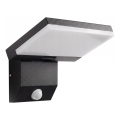 LED vonkajšie nástenné svietidlo s pohybovým senzorom LED/18W/230V IP44 čierne