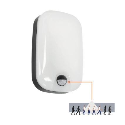 LED Vonkajšie nástenné svietidlo so senzorom pohybu a súmraku BAVANO LED/15W/230V 3000/4000/5700K IP54
