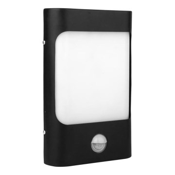 LED Vonkajšie nástenné svietidlo so senzorom CORDOBA LED/9W/230V IP44 čierna