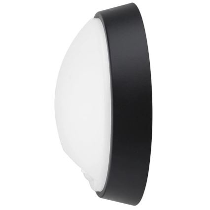 LED Vonkajšie nástenné svietidlo so senzorom LED/12W/230V 3000/4000/6500K IP65 čierna