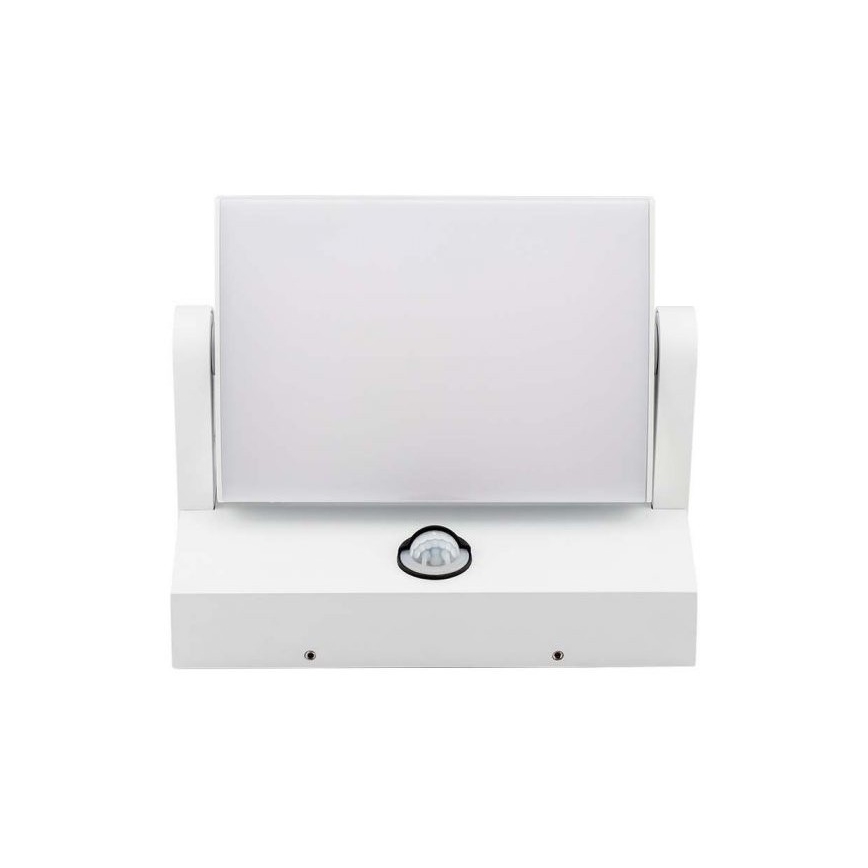 LED Vonkajšie nástenné svietidlo so senzorom LED/17W/230V 4000K IP65 biela