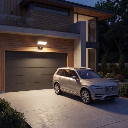 LED vonkajšie nástenné svietidlo s pohybovým senzorom LED/18W/230V IP44 čierne
