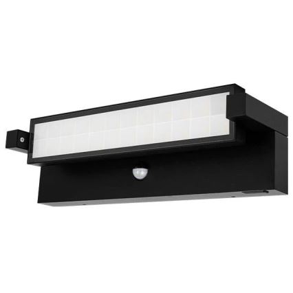 LED vonkajšie nástenné svietidlo s pohybovým a súmrakovým senzorom, LED/36W/230V, 3000/4000/6500K, IP54, čierna