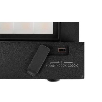 LED vonkajšie nástenné svietidlo s pohybovým a súmrakovým senzorom, LED/36W/230V, 3000/4000/6500K, IP54, čierna