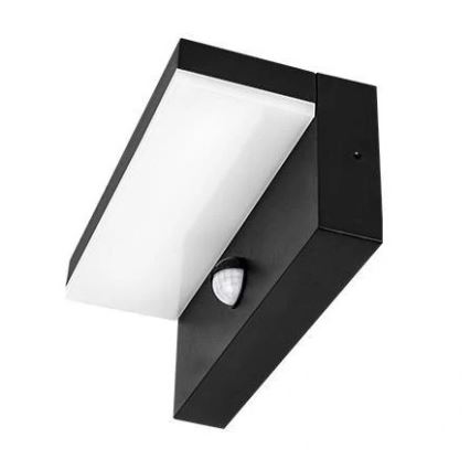LED Vonkajšie nástenné svietidlo so senzorom LED/9W/230V 4000K IP44 čierna