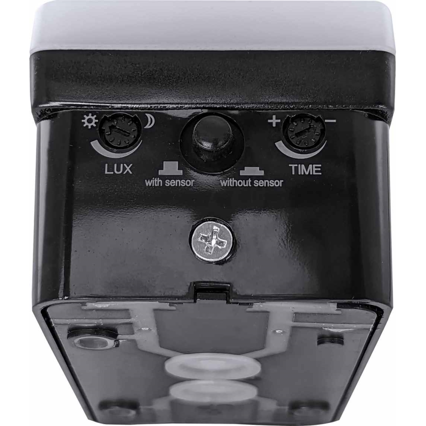 LED Stmievateľné vonkajšie nástenné svietidlo s pohybovým a súmrakovým senzorom LED/12/15/20W/230V IP65 čierna