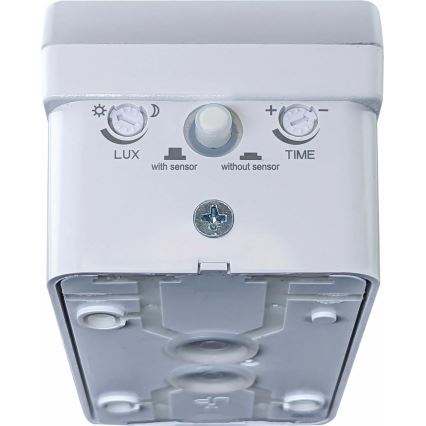 Stmievateľné LED vonkajšie nástenné svietidlo so senzorom pohybu a súmraku LED/12/15/20W/230V IP65 biela