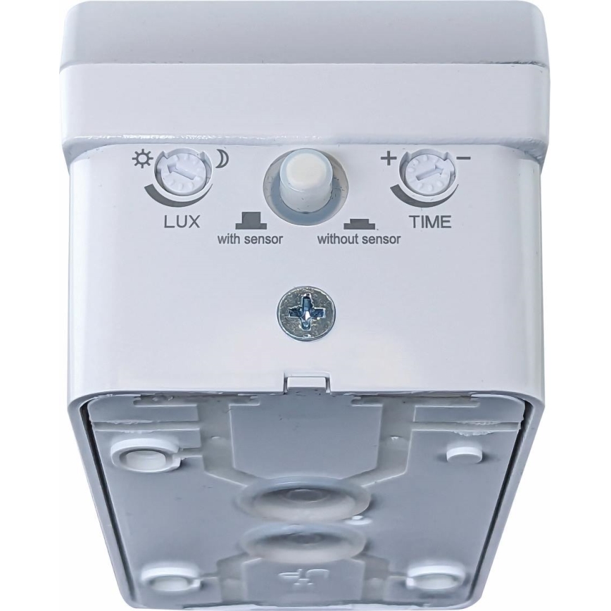 Stmievateľné LED vonkajšie nástenné svietidlo so senzorom pohybu a súmraku LED/12/15/20W/230V IP65 biela