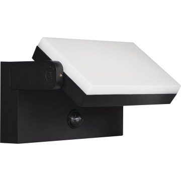LED Vonkajšie nástenné svietidlo so snímačom pohybu a súmraku XERTO LED/20W/230V 3000/4000/6500K IP44 čierna