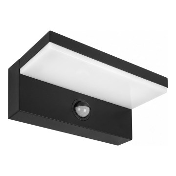 LED vonkajšie nástenné svietidlo so snímačom pohybu NOLA LED/12W/230V IP65 čierne