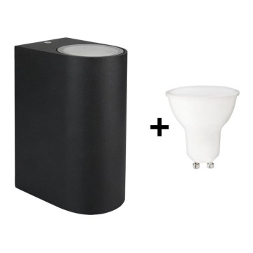 LED Vonkajšie nástenné svietidlo TORRE 2xGU10/20W/230V IP54 čierna LED Vonkajšie nástenné svietidlo TORRE 2xGU10/20W/230V IP54 čierna