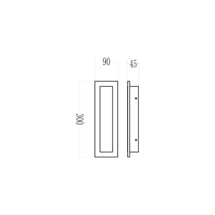 LED vonkajšie nástenné svietidlo WOW LED/10W/230V 3000/4000/6500K 30 cm IP54 čierne