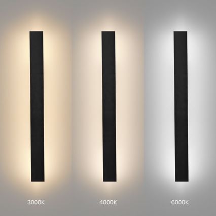LED Vonkajšie nástenné svietidlo WOW LED/11W/230V 3000/4000/6000K 60 cm IP54 čierne