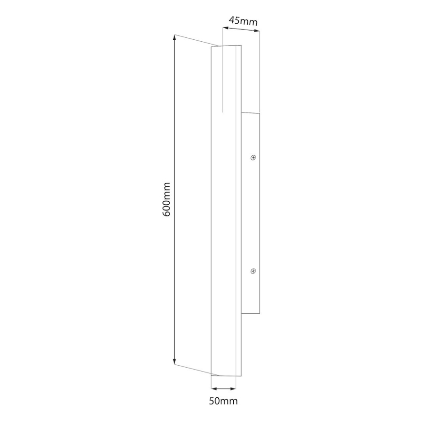 LED Vonkajšie nástenné svietidlo WOW LED/11W/230V 3000/4000/6000K 60 cm IP54 čierne
