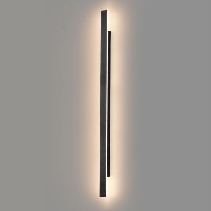 Vonkajšie nástenné LED svietidlo WOW LED/20W/230V 3000/4000/6000K 120 cm IP54 čierne