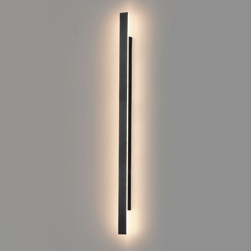 Vonkajšie nástenné LED svietidlo WOW LED/20W/230V 3000/4000/6000K 120 cm IP54 čierne