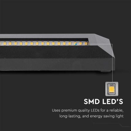 LED Vonkajšie schodiskové svietidlo LED/3W/230V IP65 3000K čierna