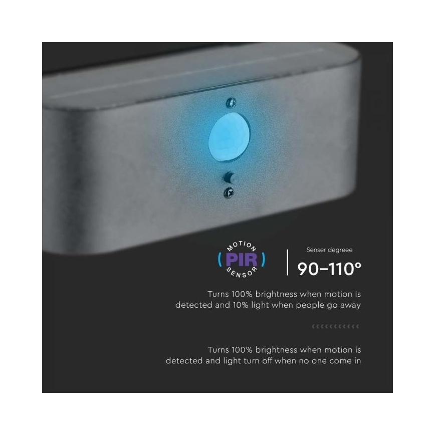 LED Vonkajšie solárne nástenné svietidlo so senzorom LED/2,5W/3,7V 3000K IP54