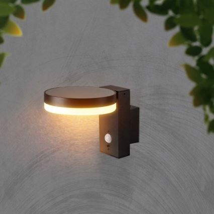 LED Vonkajšie solárne nástenné svietidlo so senzorom LED/5,5W/3,7V 3000K IP54 2000 mAh