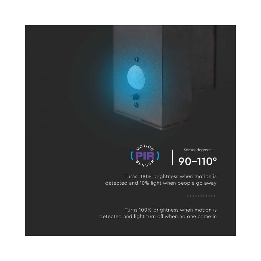 LED Vonkajšie solárne nástenné svietidlo so senzorom LED/5,5W/3,7V 3000K IP54 2000 mAh